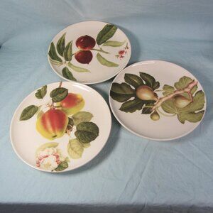 CMG Portugal THREE fruit plates figs apples plums (w2451)